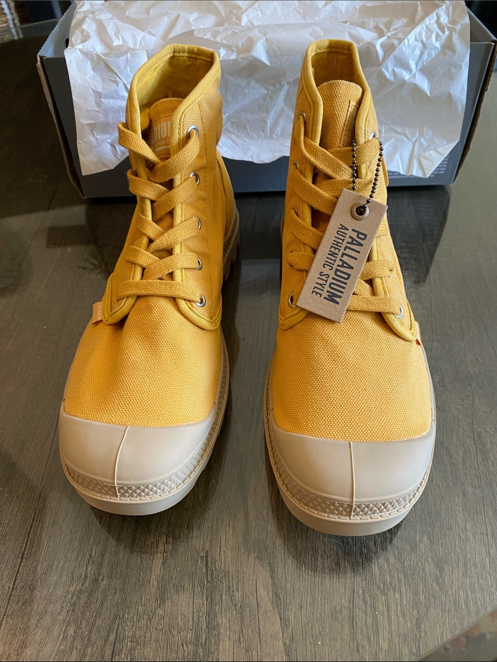 Palladium Pampa Hi Women's Boots - Honey Gold - Picture 2 of 5